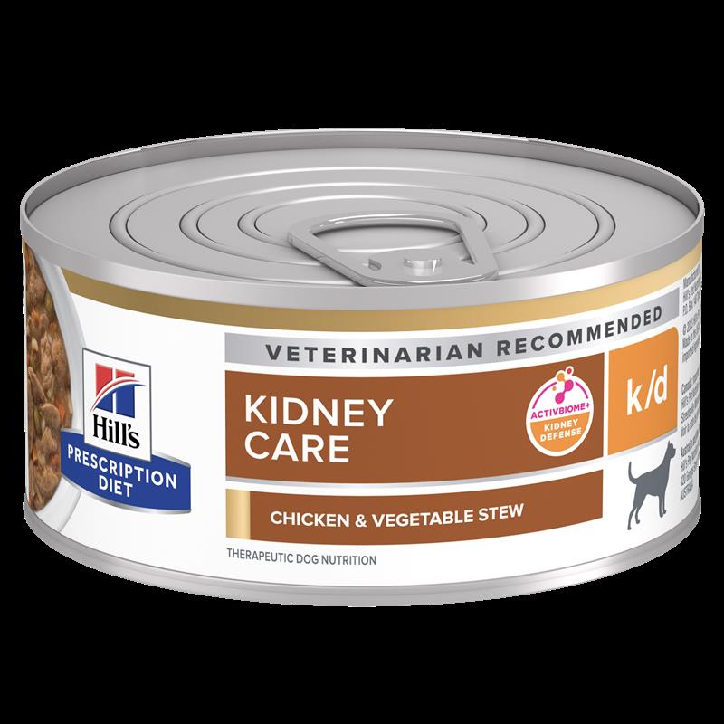 忠愛動物醫院,希爾斯Hill's犬用腎臟處方k/d雞肉燉蔬菜罐頭156g