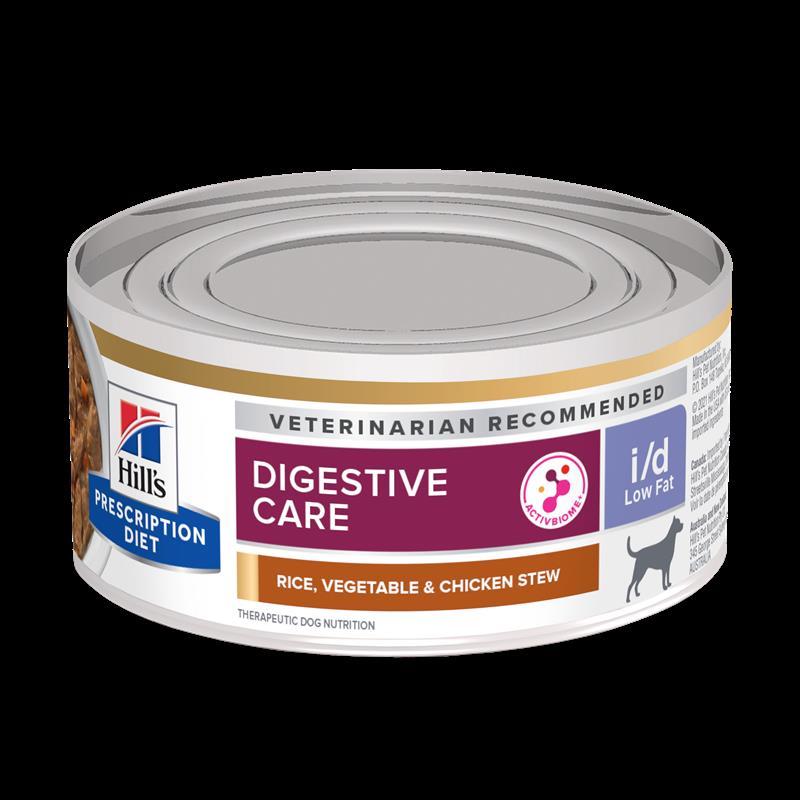 忠愛動物醫院,希爾斯Hill's犬用 i/d 腸胃低脂 雞肉燉蔬菜罐頭 156g