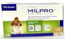 維克犬用免操心1~5KG 心絲蟲、絛蟲、蛔蟲、鉤蟲、鞭蟲一次解決 MILPRO®,忠愛動物醫院