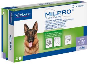 維克犬用免操心5~25KG 心絲蟲、絛蟲、蛔蟲、鉤蟲、鞭蟲一次解決 MILPRO®,忠愛動物醫院