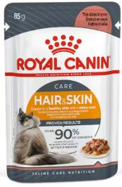 皇家貓濕糧-HS33W亮毛成貓85g,忠愛動物醫院